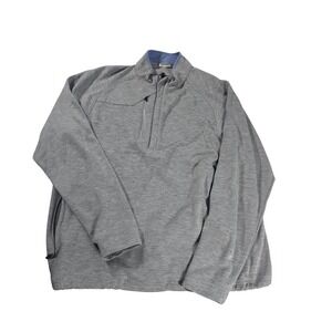 Zero Restriction Tour Series Mens Grey Quarter Zip‎ Golf Pullover L354 XL